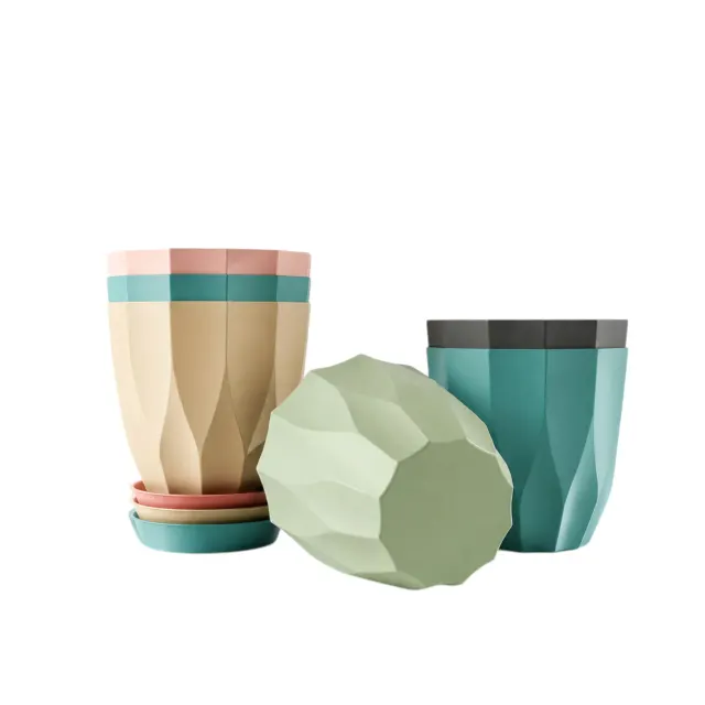 GardenNest Aura Flower Pot | 6 Inch Set of 5